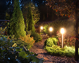 Outdoor lighting installation by Landscape Consultants