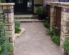 Patio and walkway installation by Landscape Consultants